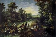 Jan Brueghel Village Street USA oil painting artist